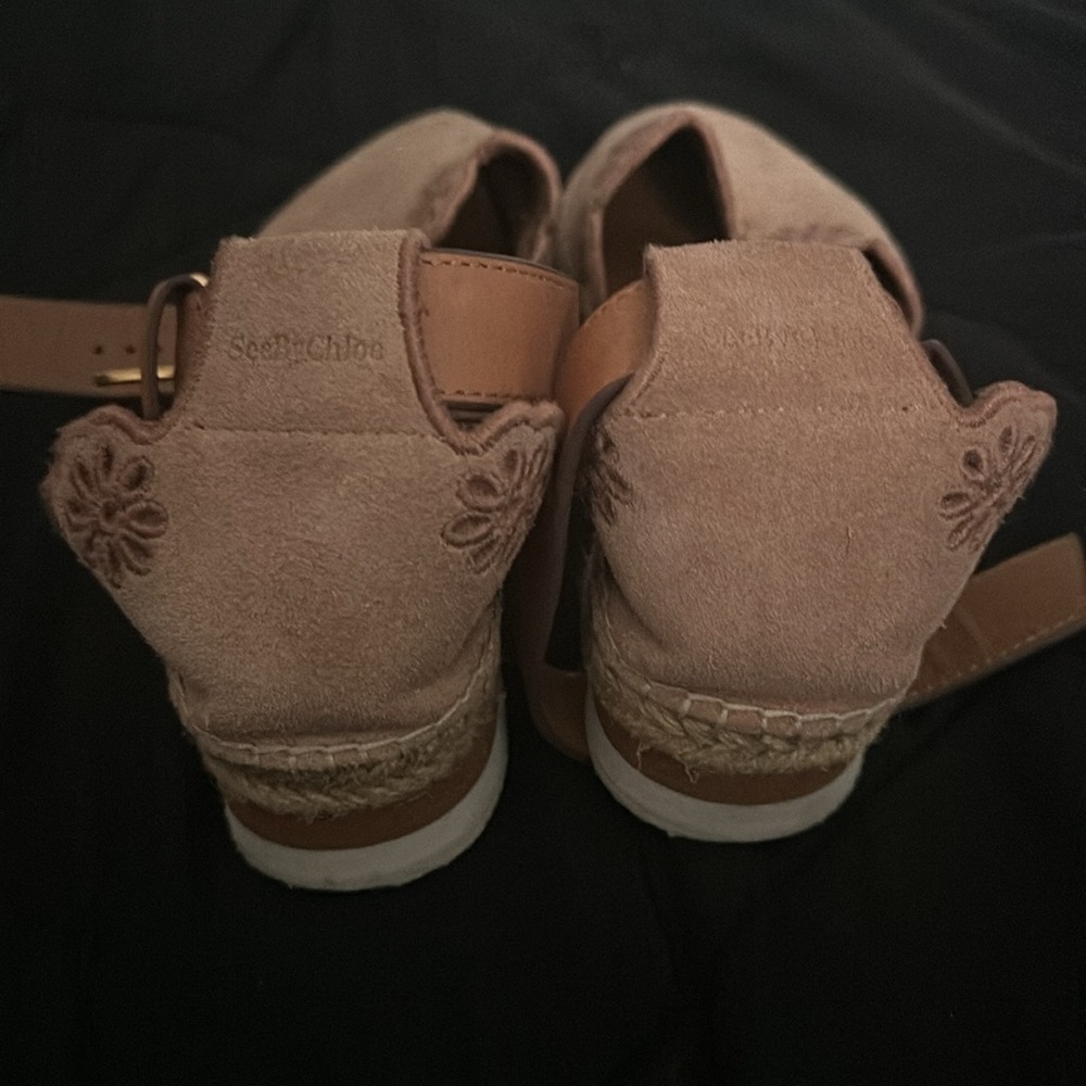 See By Chloe Pink Espadrille Sandals size 6.5 - Picture 2 of 4